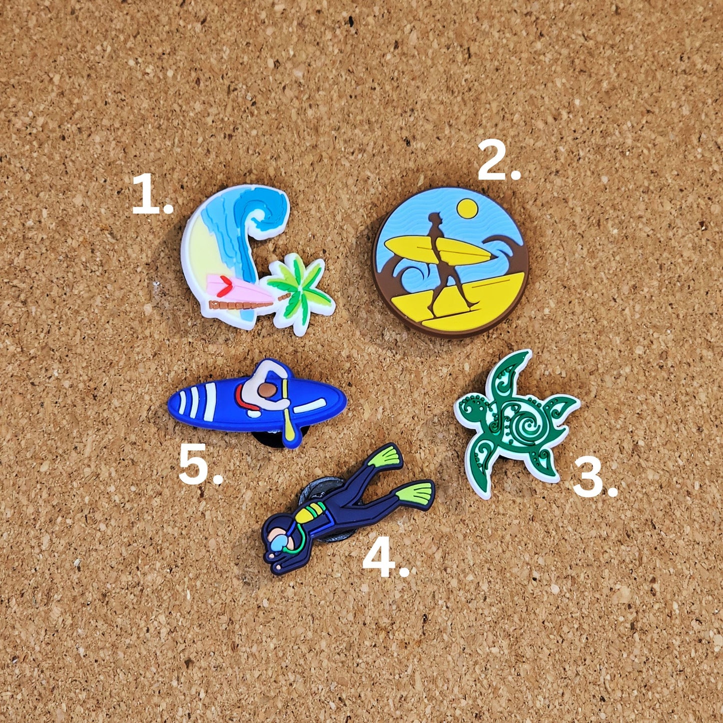 Tropical Holiday Croc Charms