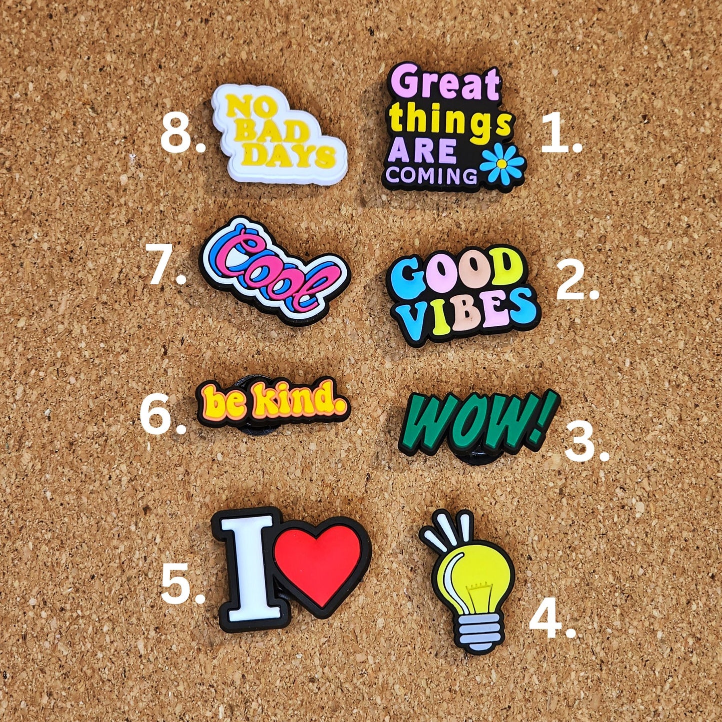 Positive phrases croc charms