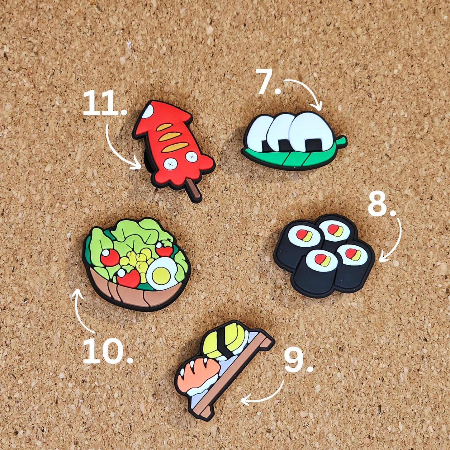 Sushi Croc Charms