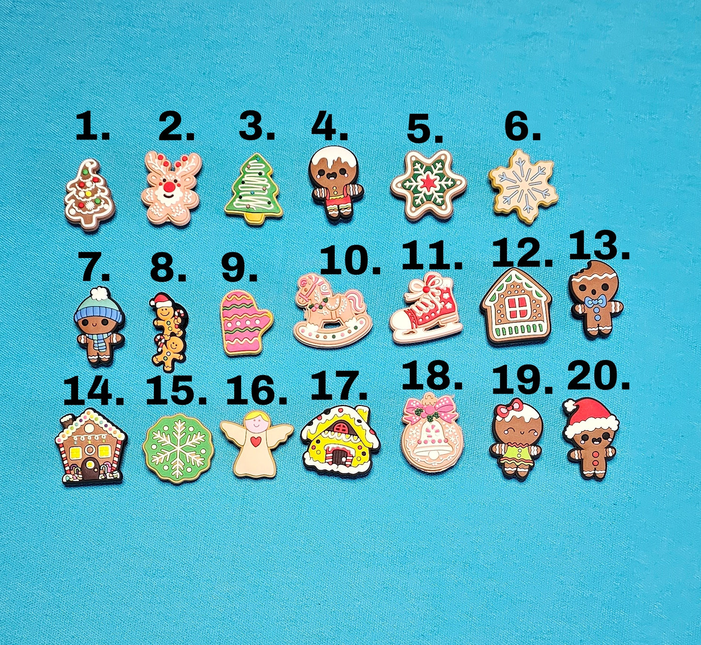 Croc Charms with Christmas Theme