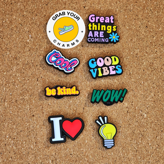 Positive phrases croc charms