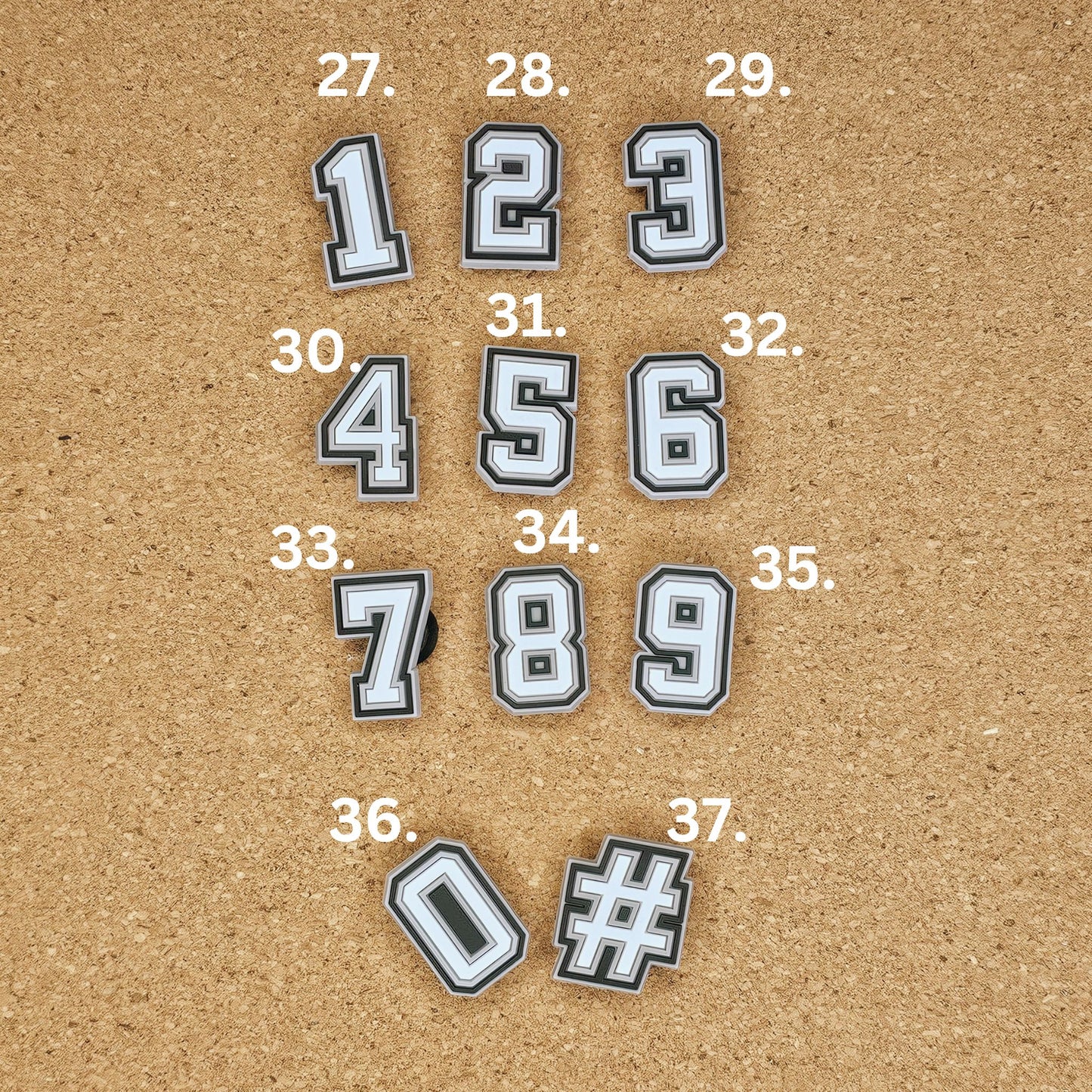 Full Alphabet A-Z croc charms