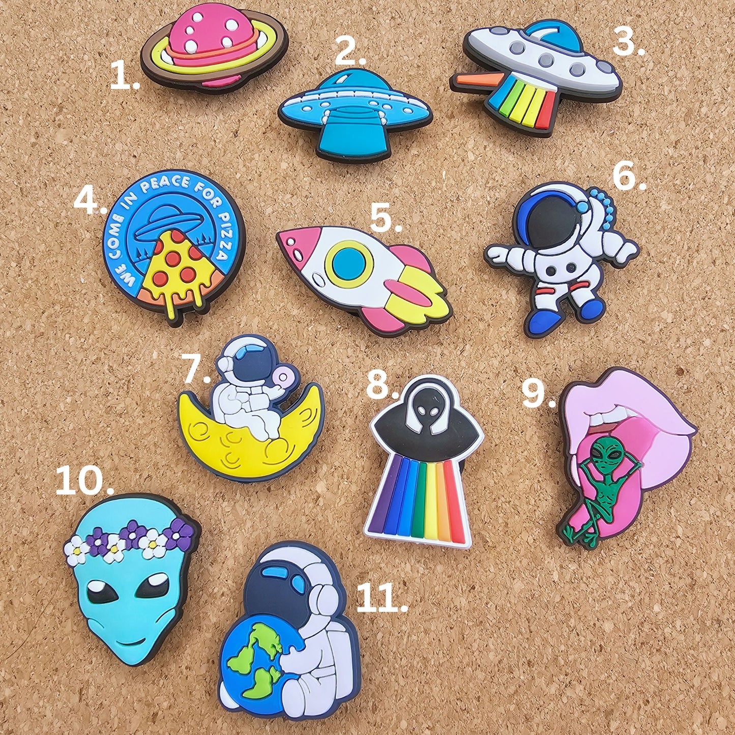 UFO, Aliens Shoe Charms