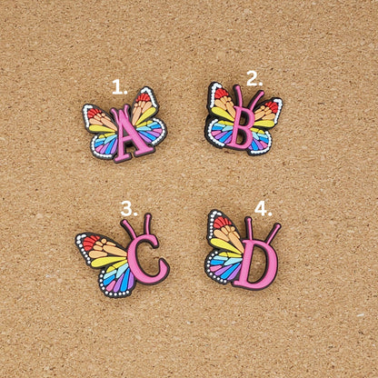 Full alphabet A-Z with a butterfly pattern
