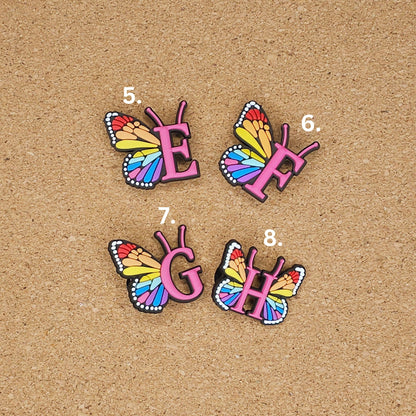 Full alphabet A-Z with a butterfly pattern