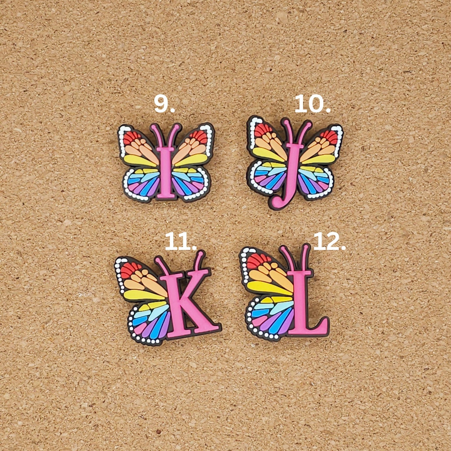 Full alphabet A-Z with a butterfly pattern