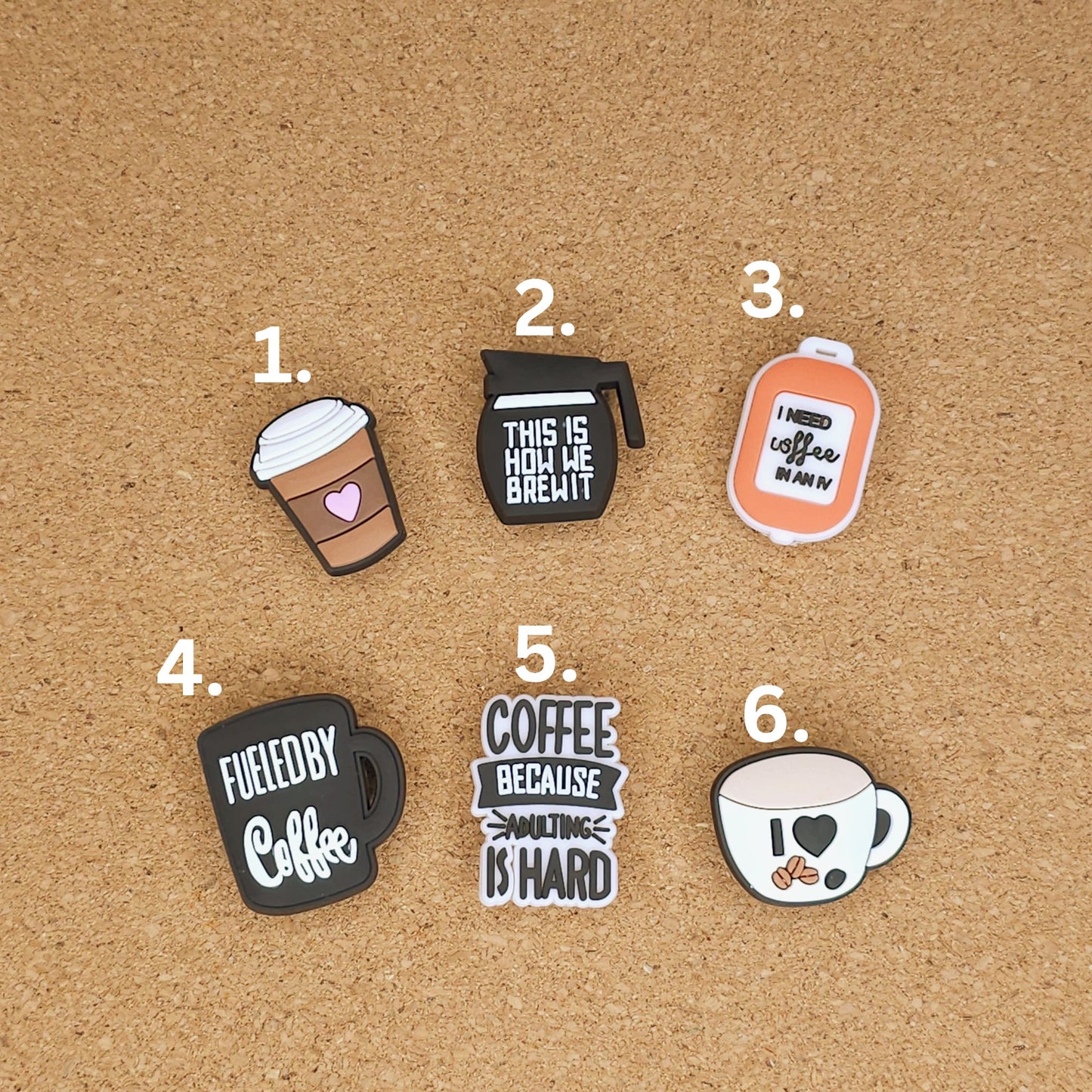 Coffee Croc Charms