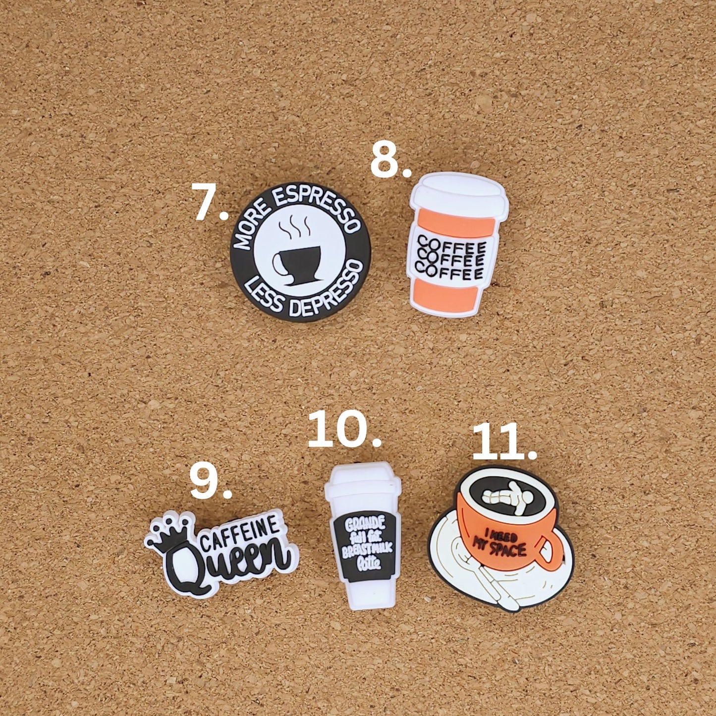 Coffee Croc Charms