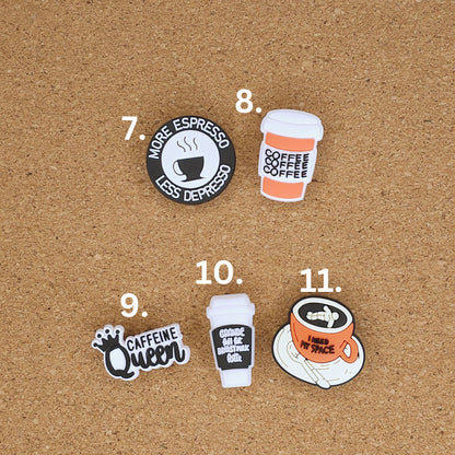 Coffee Croc Charms