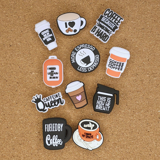 Coffee Croc Charms