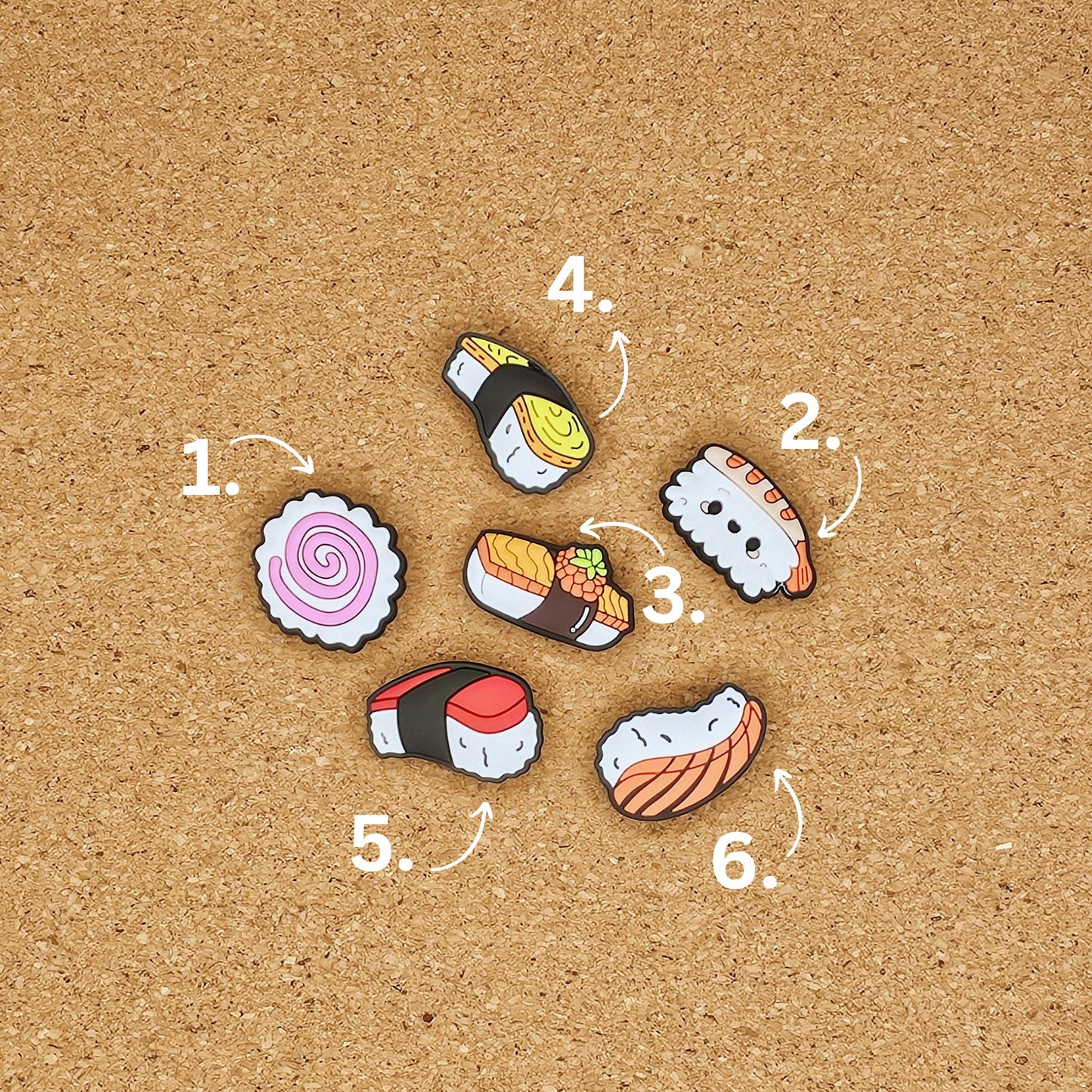 Sushi Croc Charms