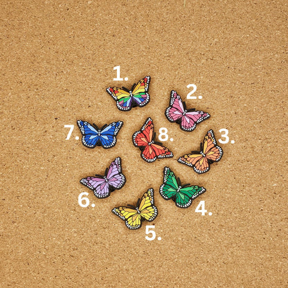 Colourful butterflies croc charms