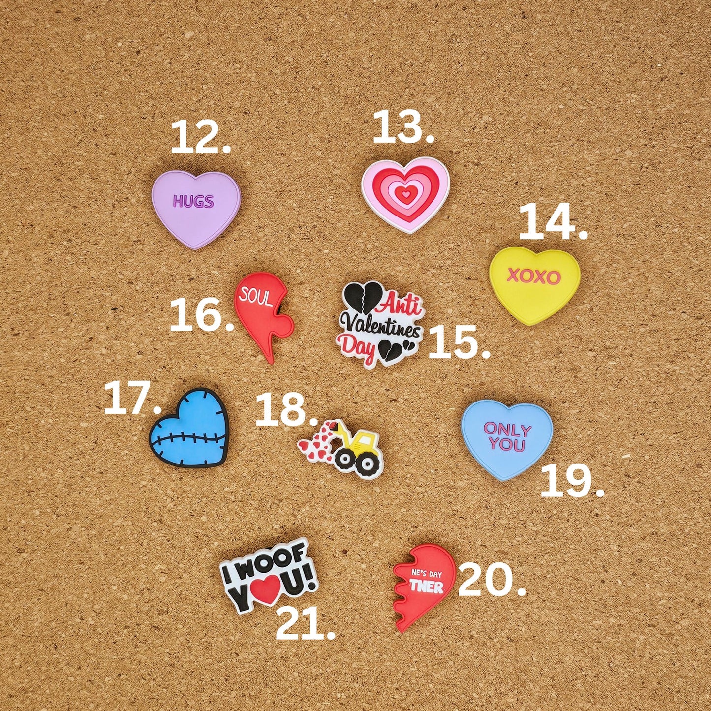 Love, Hearts, Valentines Day Shor Charms
