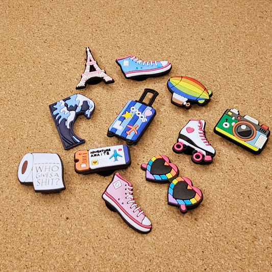 Holiday themed croc charms