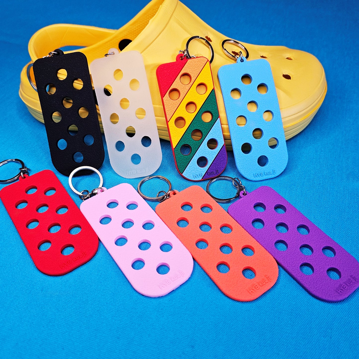 Croc Charm Holder Textured Keyring