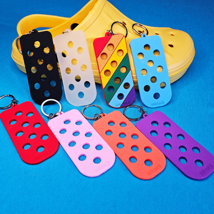 Croc Charm Holder Textured Keyring