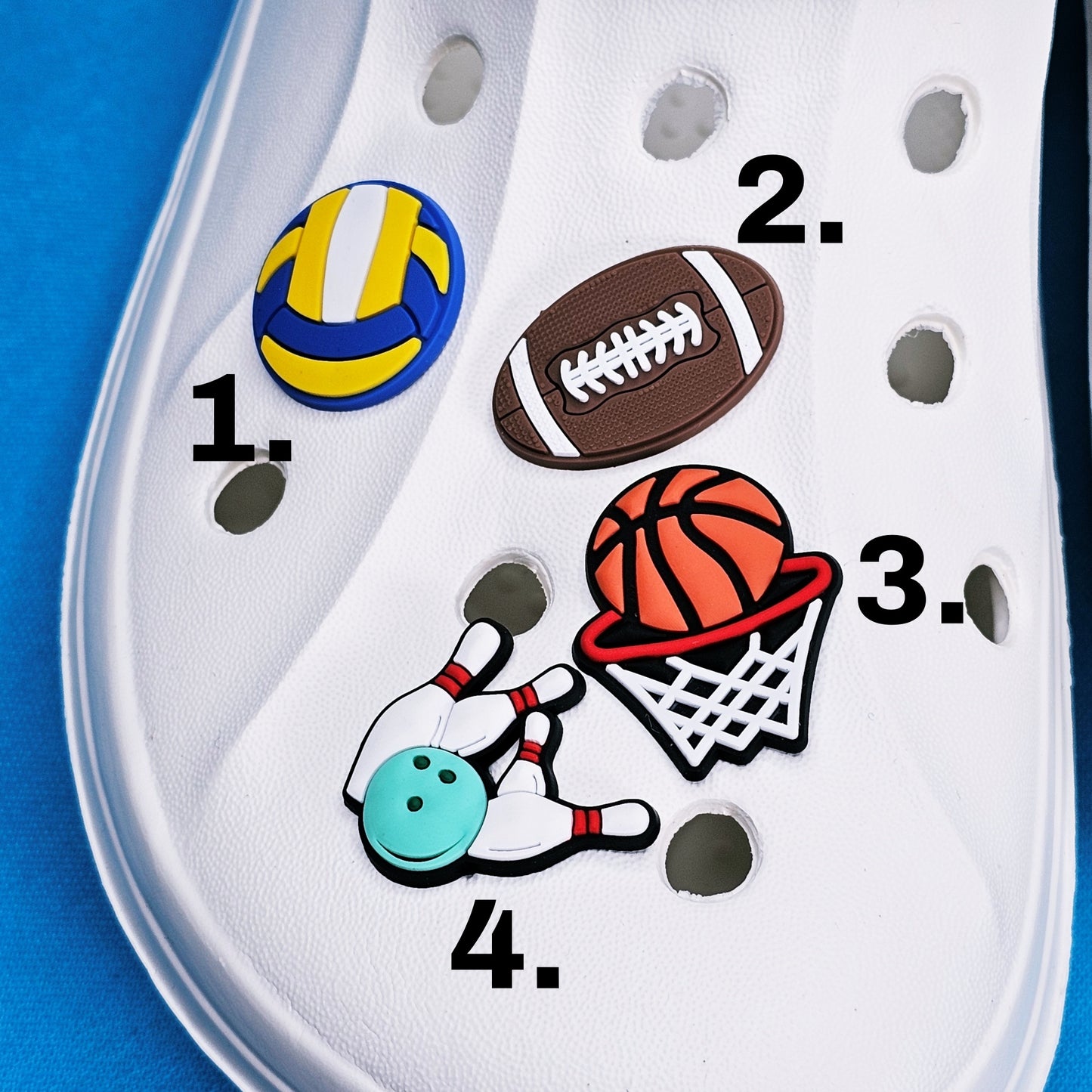 Sport croc charms