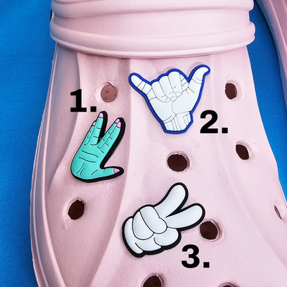 Hands and fingers croc charms