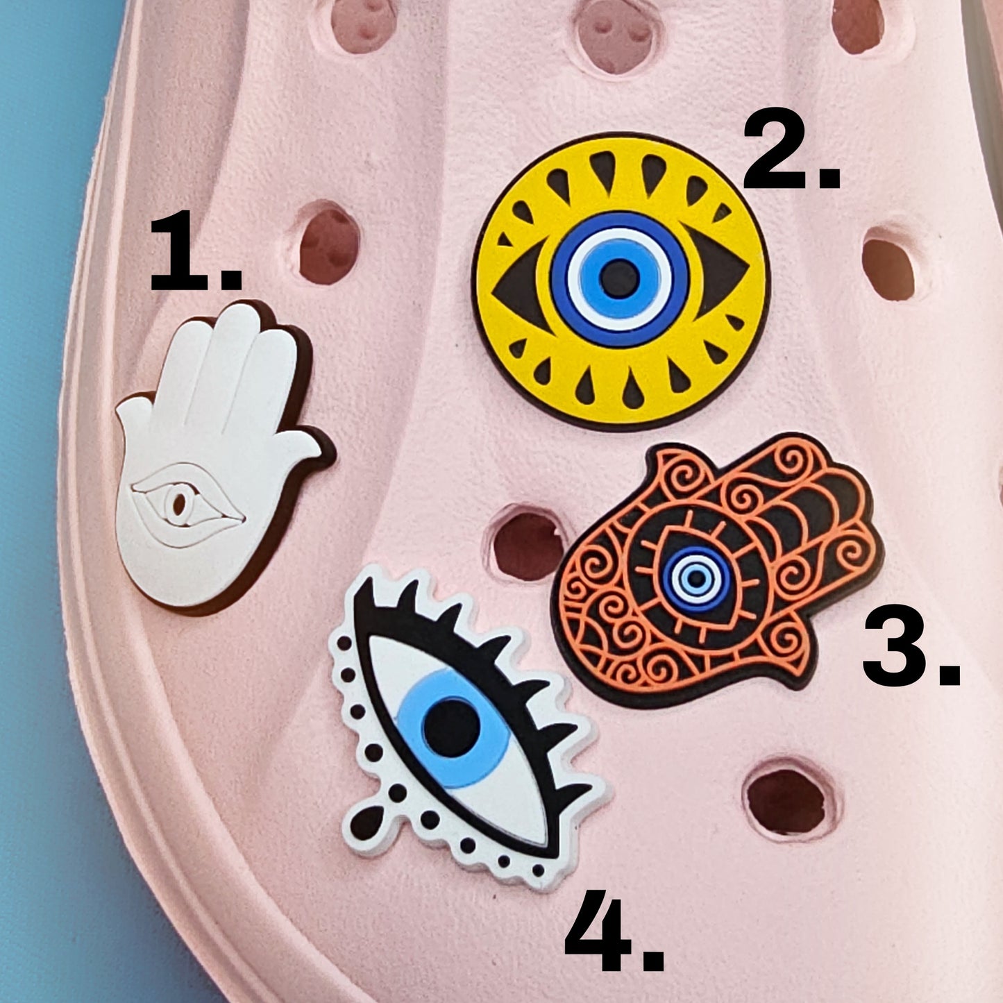 Evil Eye Croc Charms