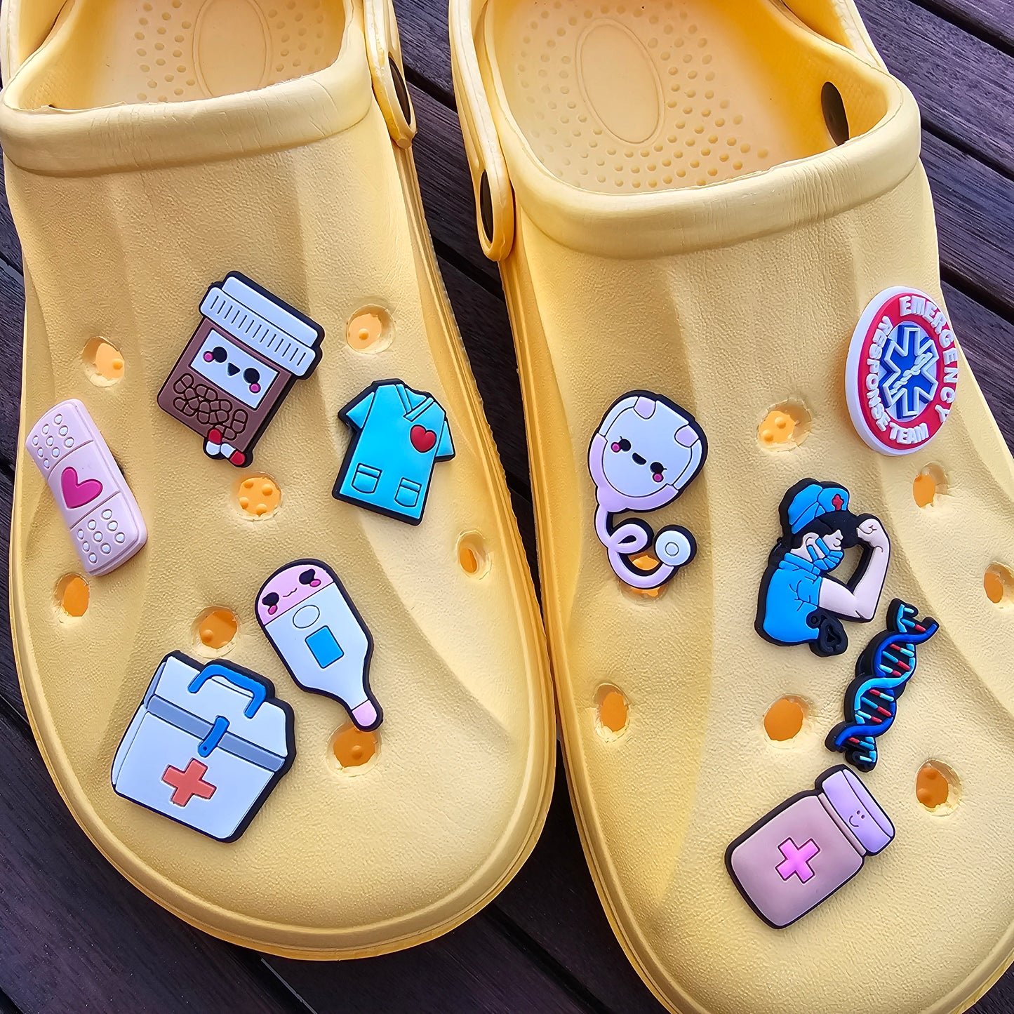 Medical croc charms
