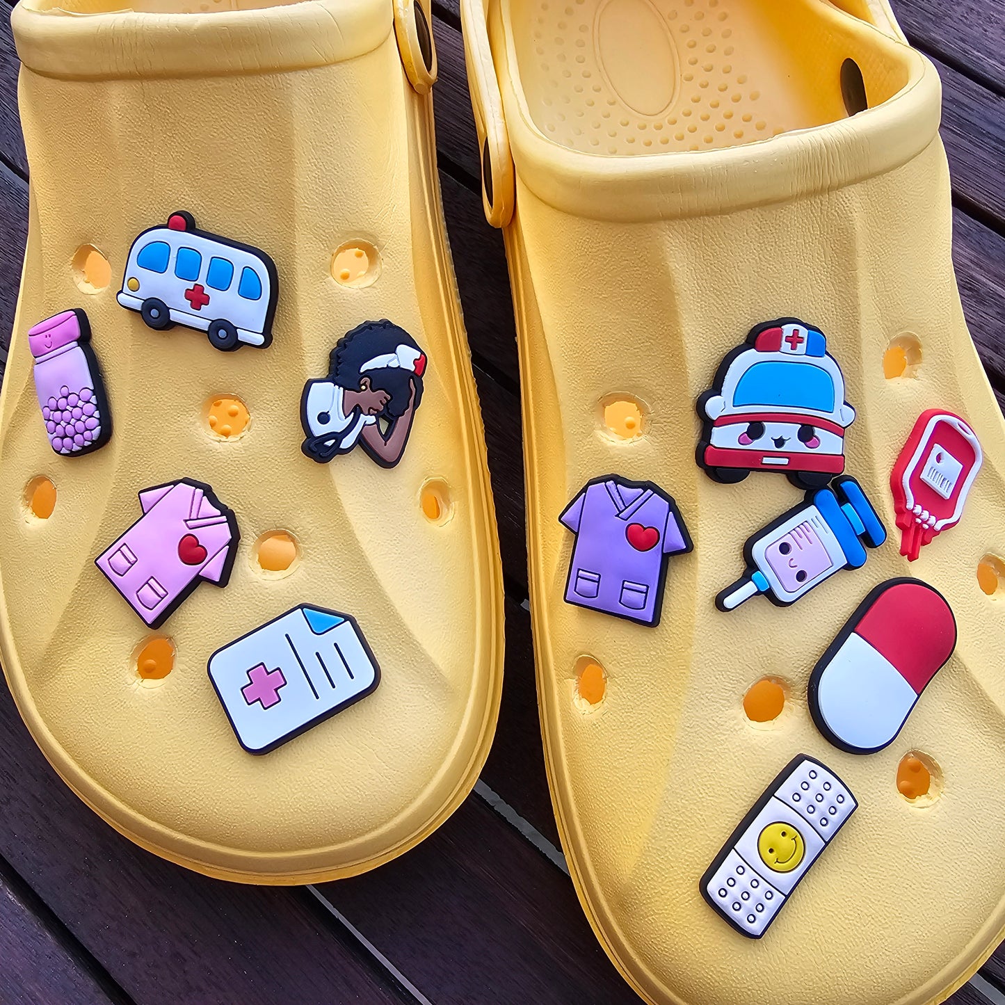 Medical croc charms
