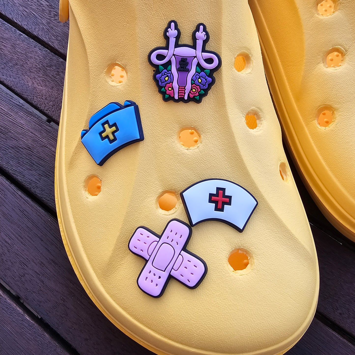 Medical croc charms