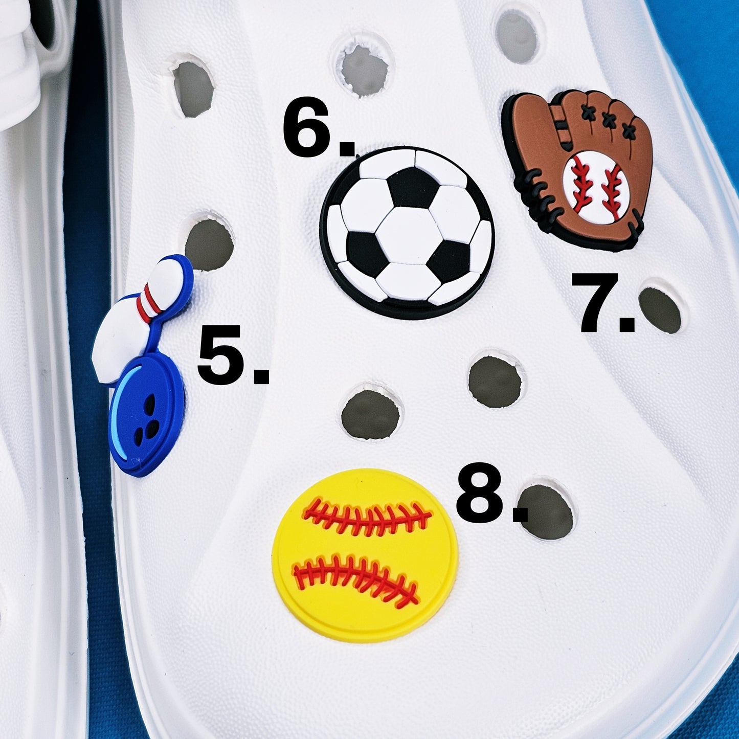 Sport croc charms