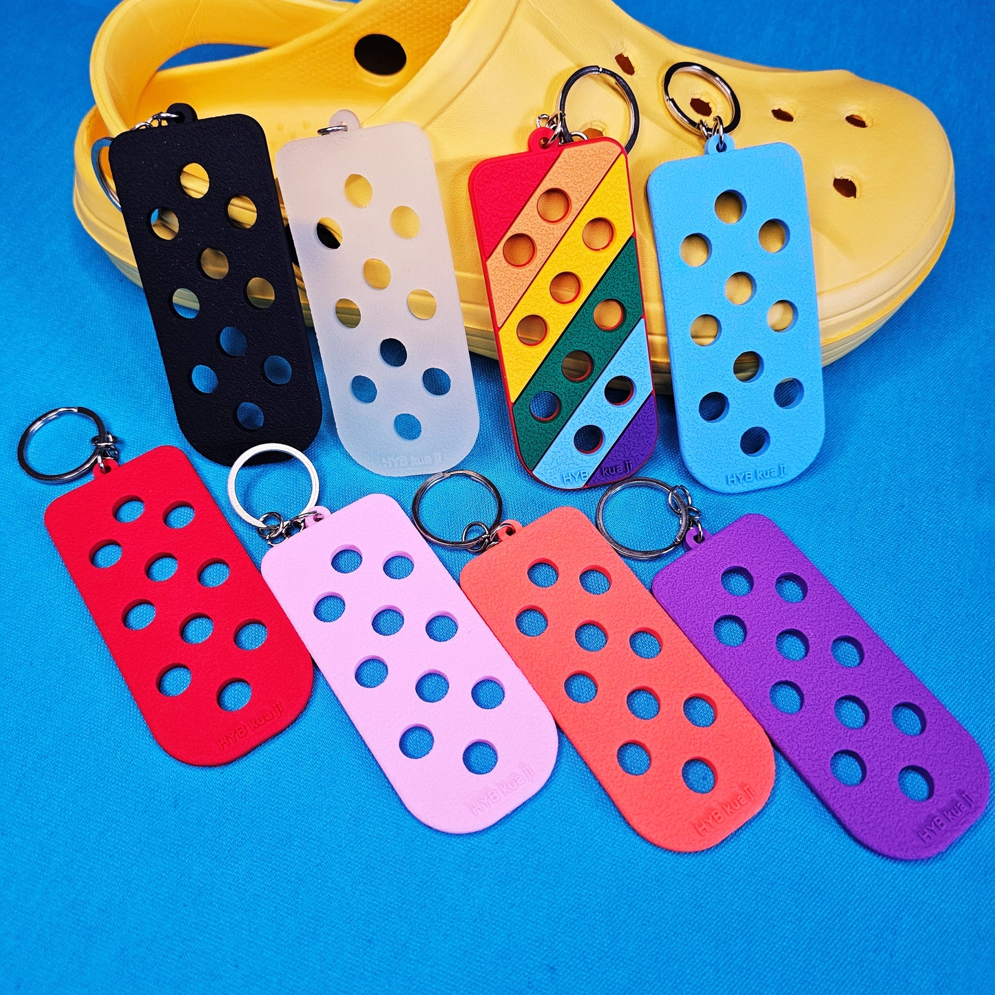 Croc Charm Holder Textured Keyring