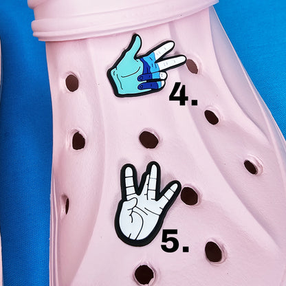 Hands and fingers croc charms