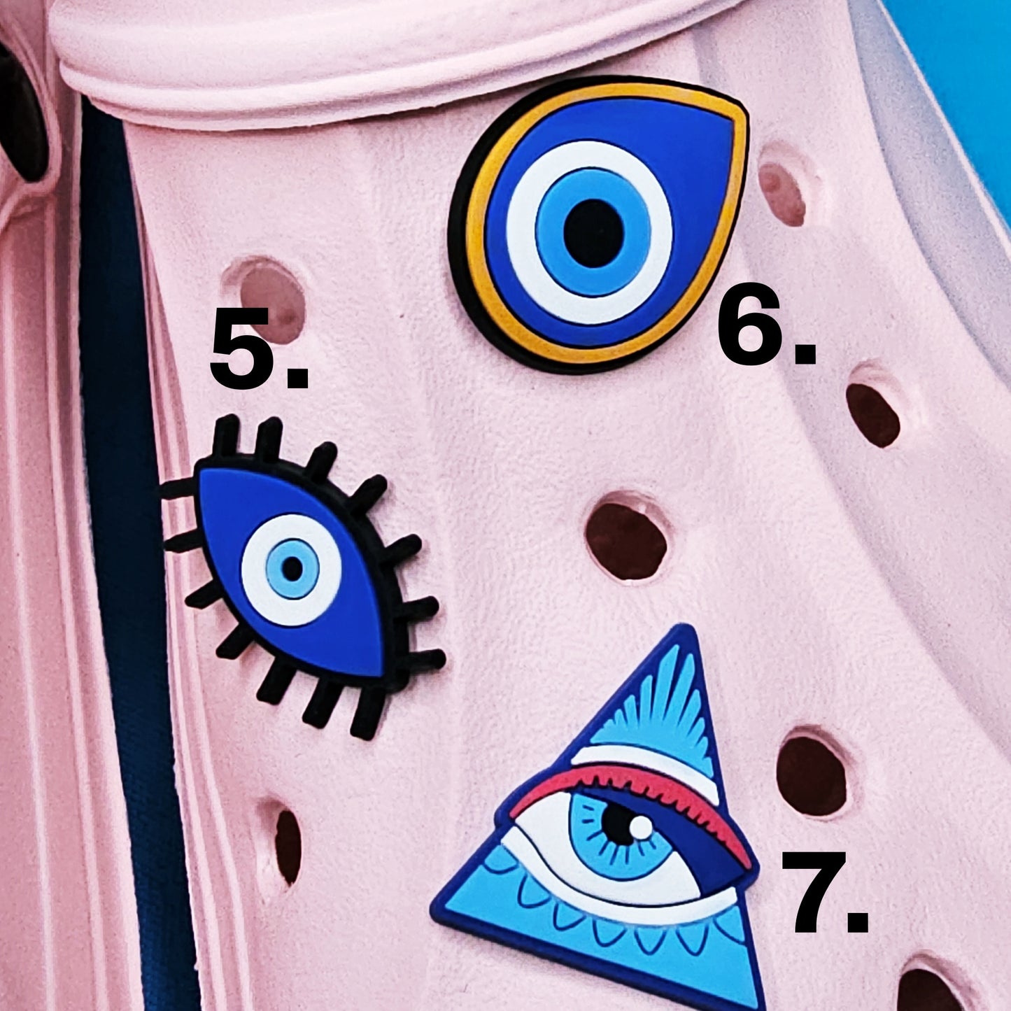 Evil Eye Croc Charms