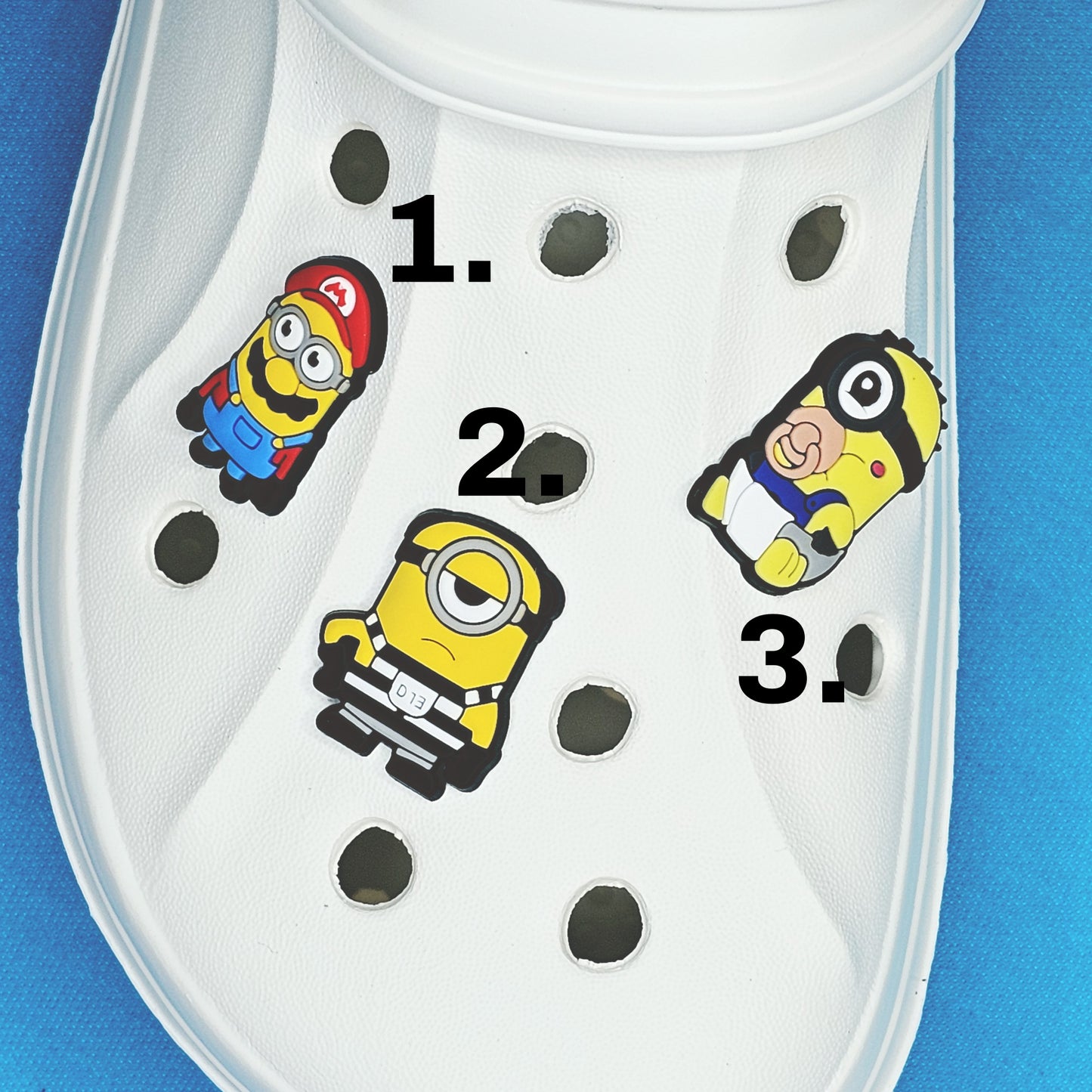 Yellow Characters minions croc charms
