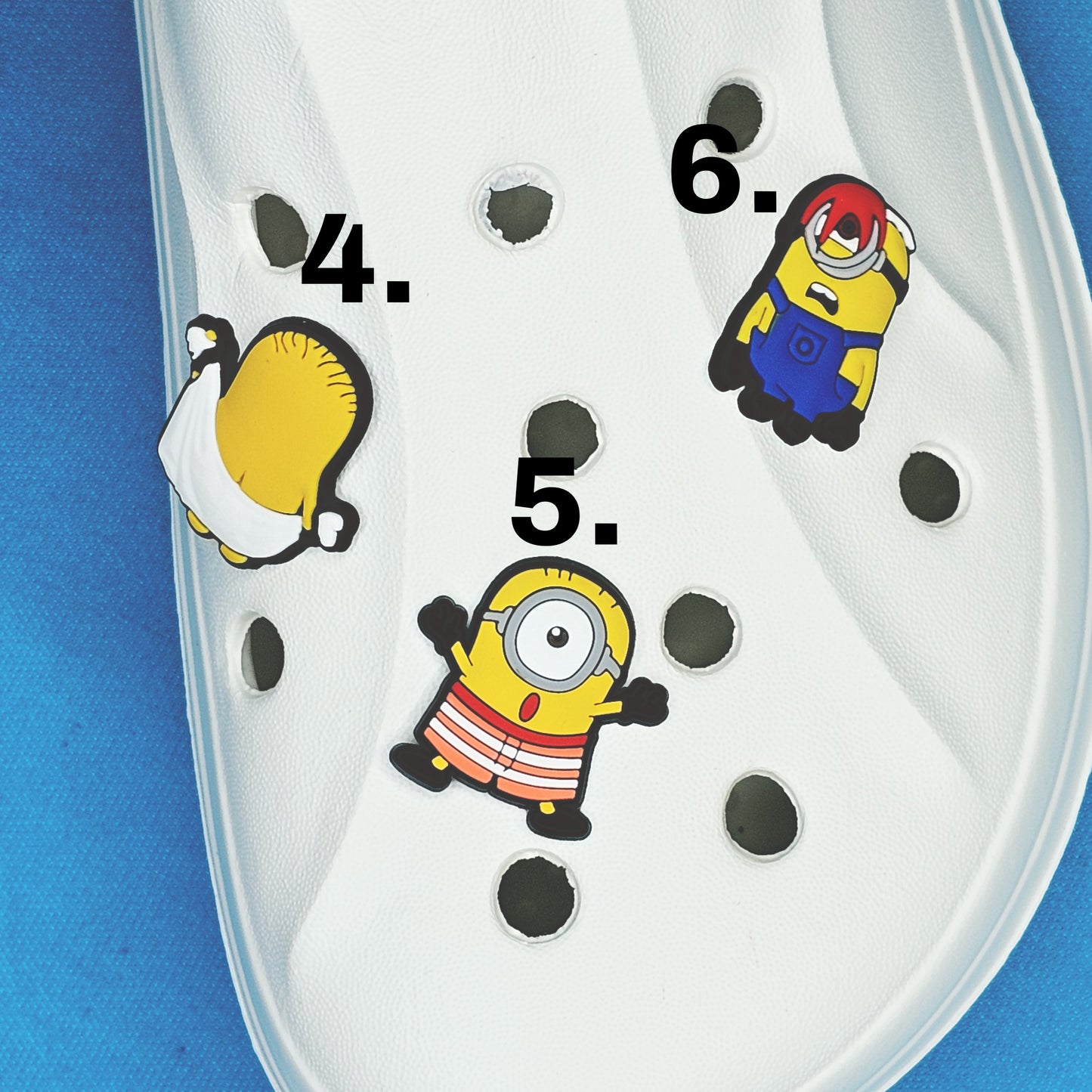 Yellow Characters minions croc charms