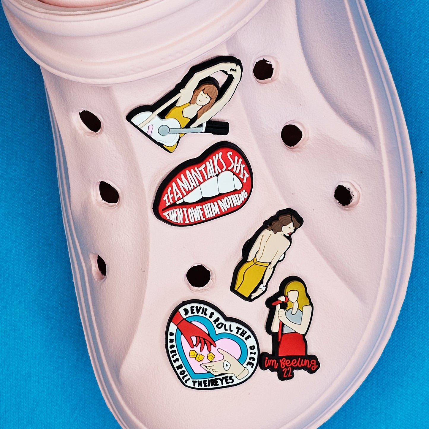 Swiftie popular singer croc charms