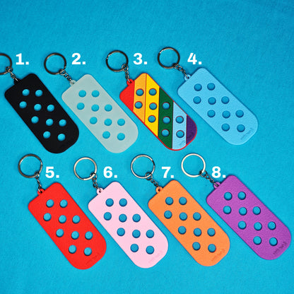 Croc Charm Holder Textured Keyring