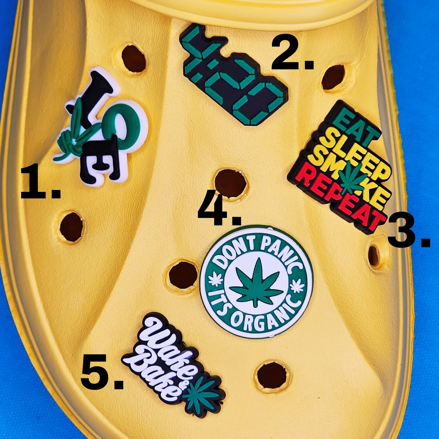 Weed Themed 420 Croc Charms
