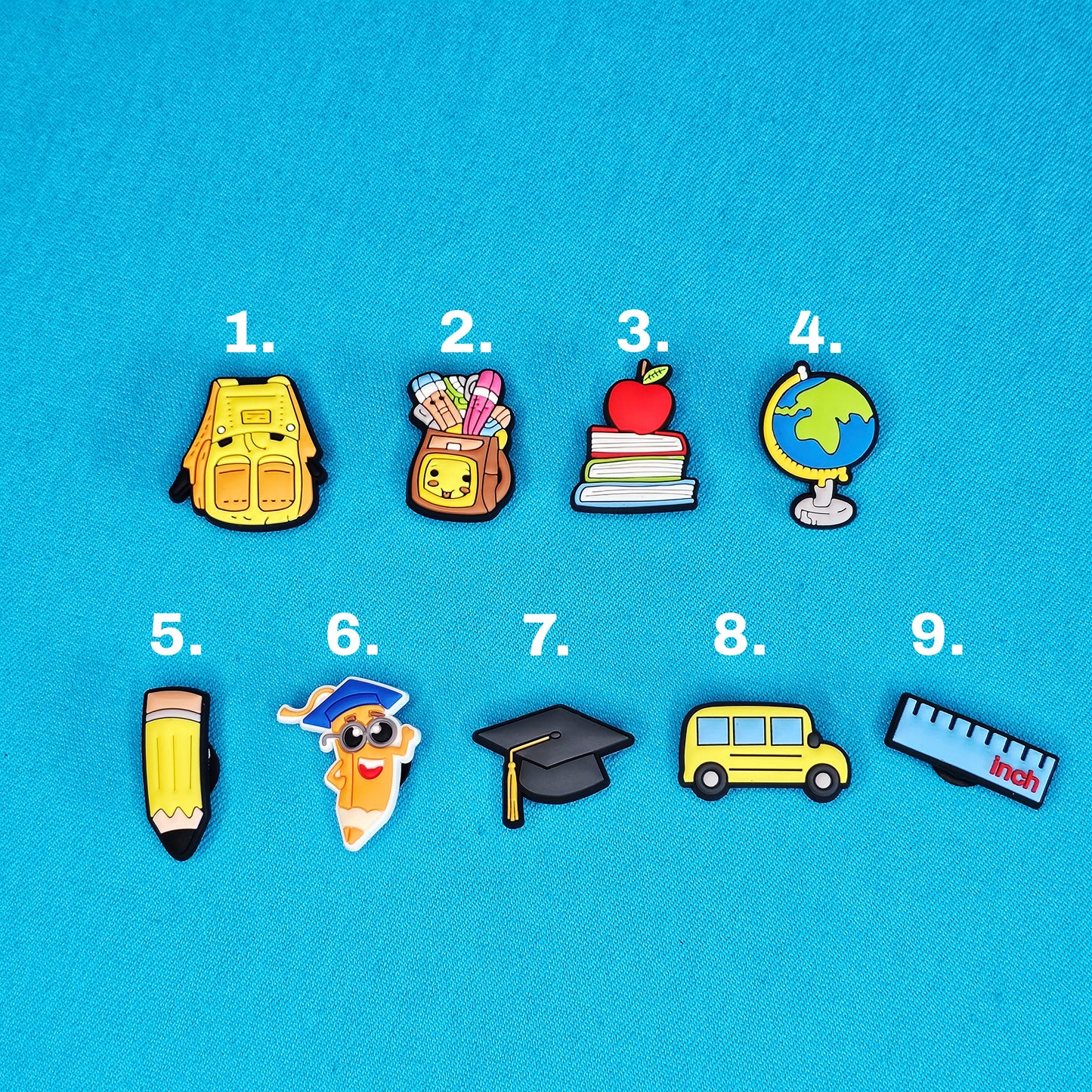 School croc charms