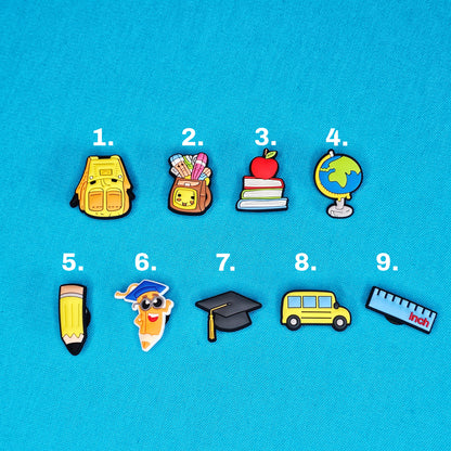 School croc charms