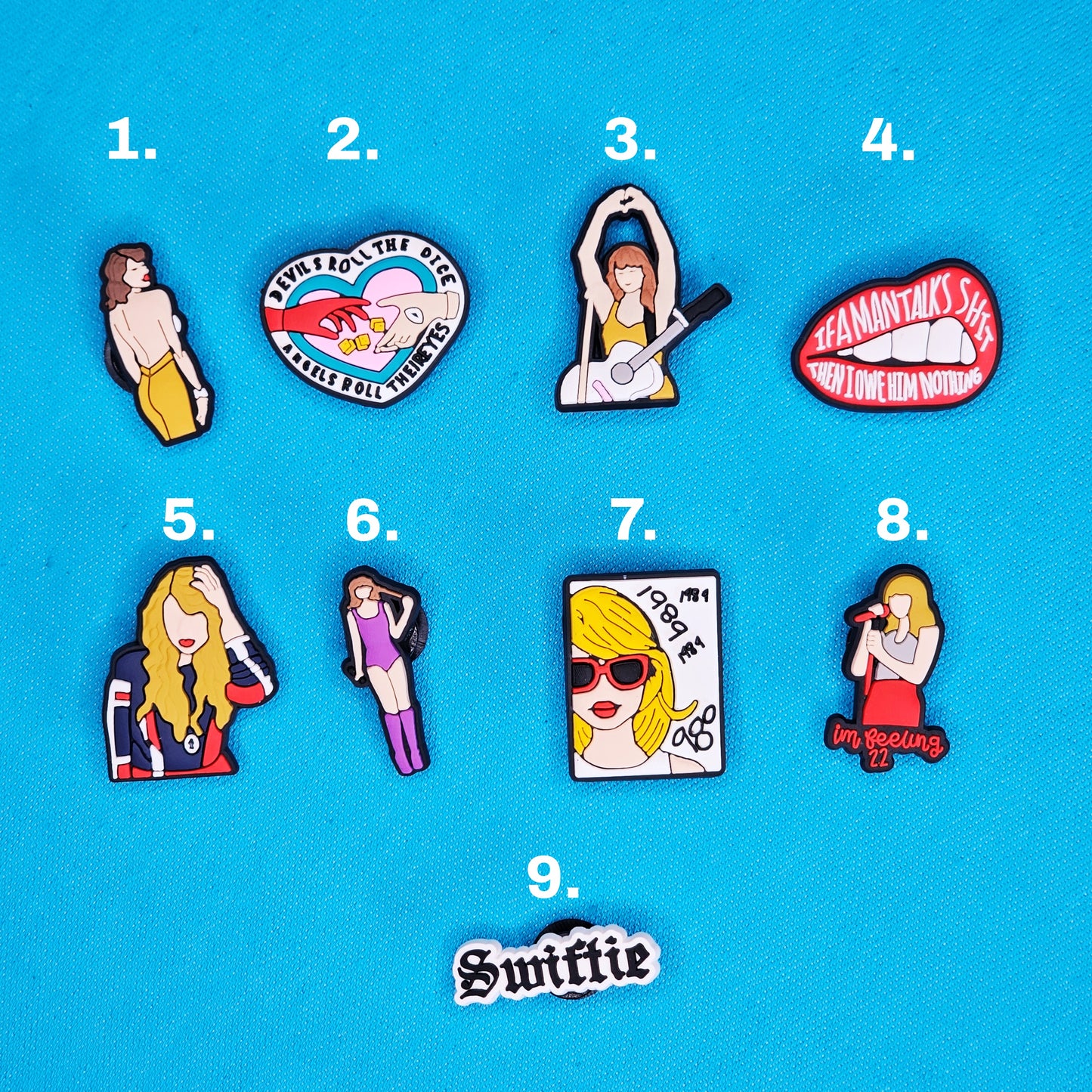 Swiftie popular singer croc charms