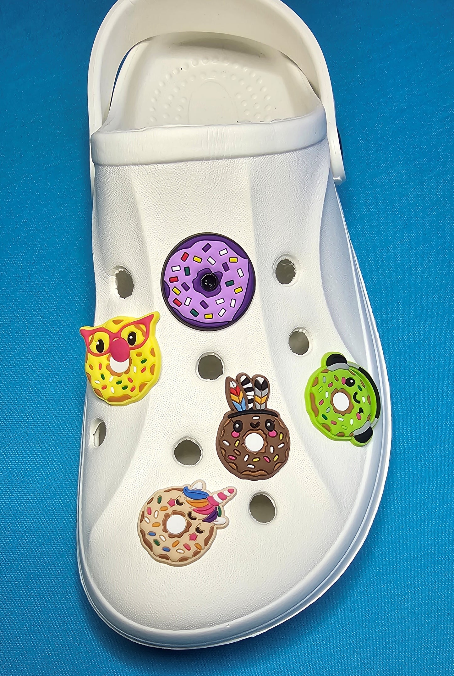 Funny donuts croc charms