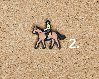 Equestrian croc charms