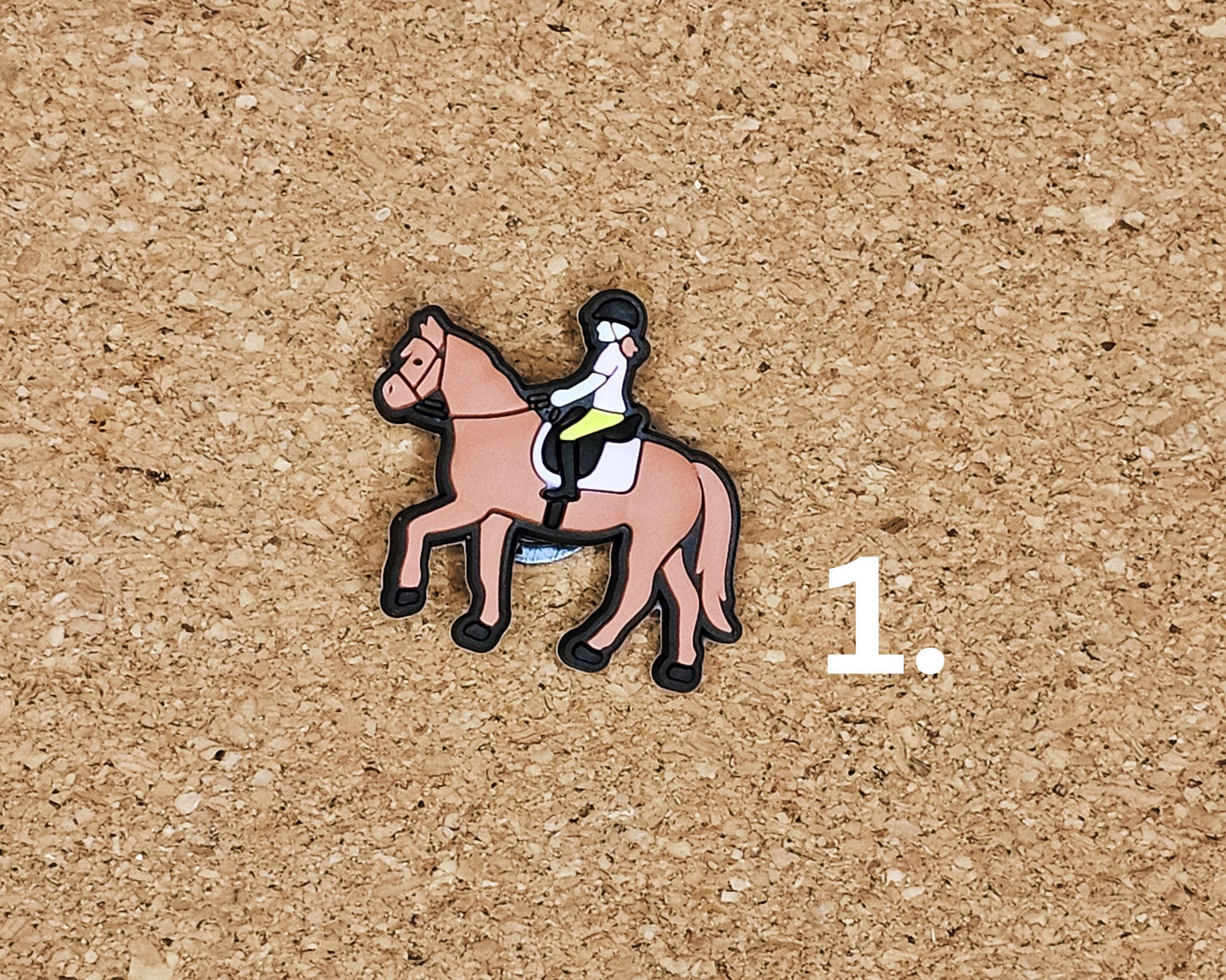 Equestrian croc charms