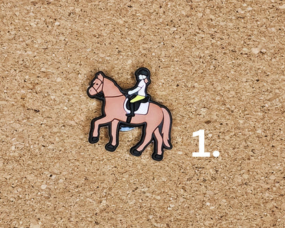 Equestrian croc charms