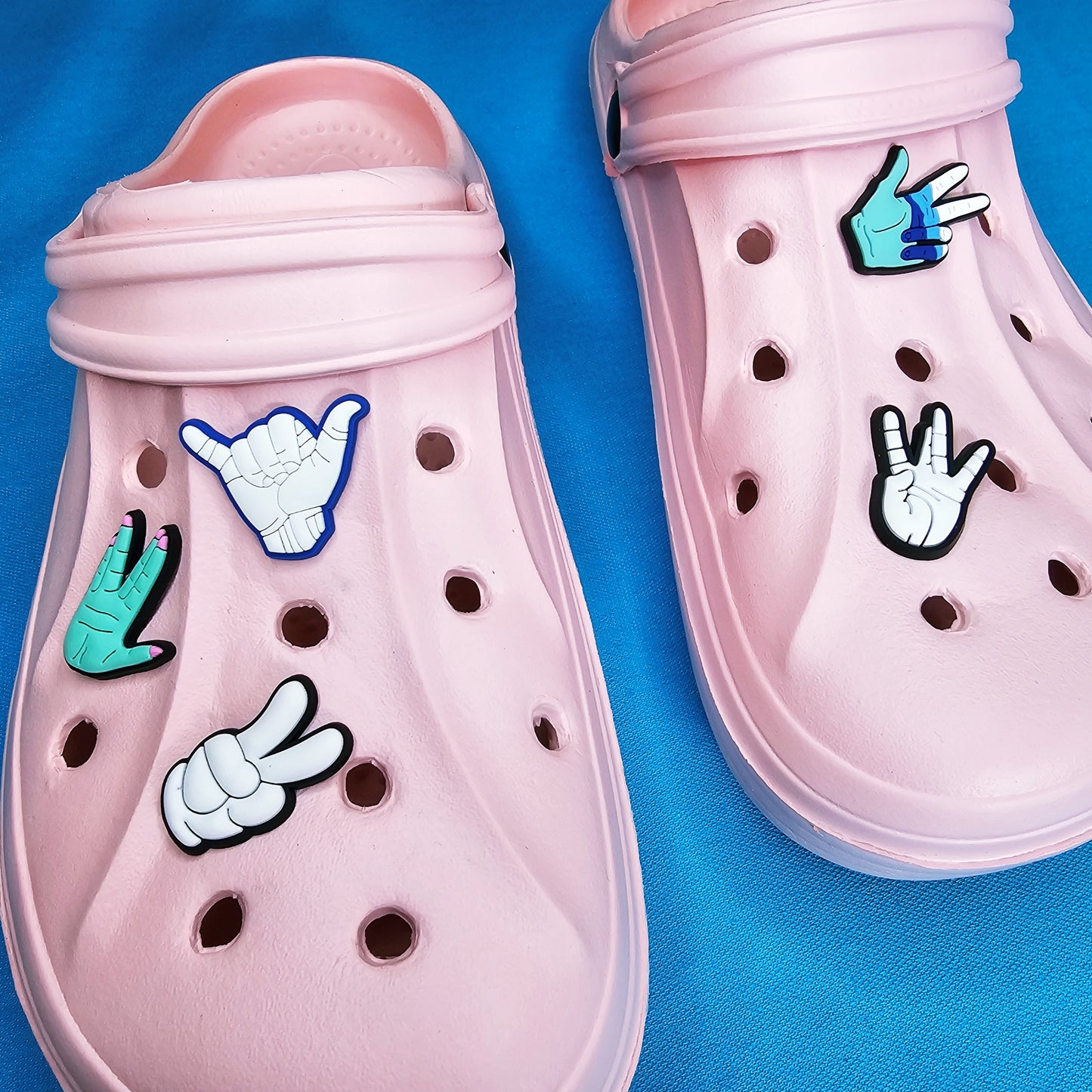 Hands and fingers croc charms