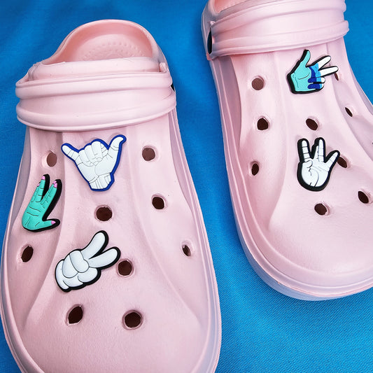 Hands and fingers croc charms